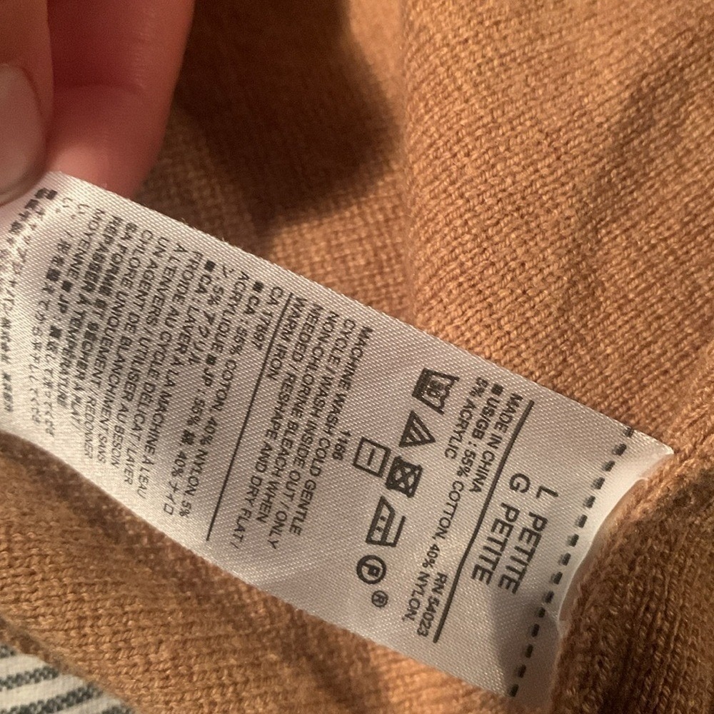 Banana Republic Open Duster Long Camel Sweater LP camel knit‎ - Picture 9 of 12